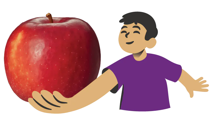 Character boy purple